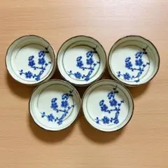 昭和レトロ　小皿　5枚セット　梅柄