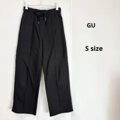 GU ジーユー　ヘビーウェイトスウェットプルオンパンツ　S ブラック