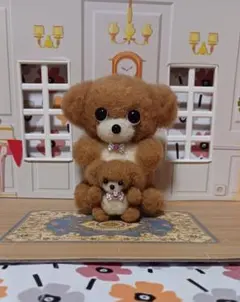 羊毛フェルト クマの親子ぬいぐるみセット