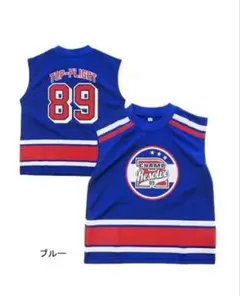 青色ノースリーブタンクトップ 120㌢新品