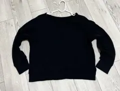 黒のクルーネックトレーナー Sサイズ