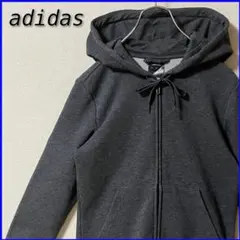 【良品】 アディダス シグネイチャロゴ ジップアップパーカー