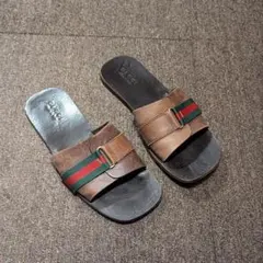 GUCCI ブラウンレザー サンダル