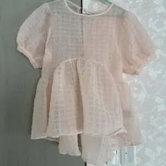 muguet ripple sheer peplum blouseのサムネイル