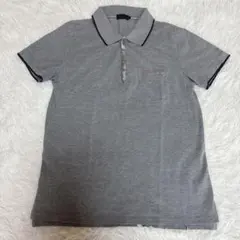コムサデモード ポロシャツ メンズ グレー 半袖 L カジュアル