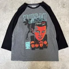 STRANGER THINGS ラグランベースボールプリントTシャツ 7分丈のサムネイル