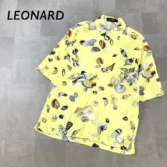 LEONARD HOMME シェル プリント リネン ブレンド シャツ イエローのサムネイル