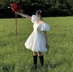 ウェディングドレス　ミニ