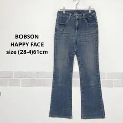 BOBSON HAPPY FACE ブーツカット デニムパンツ シンプルL114のサムネイル