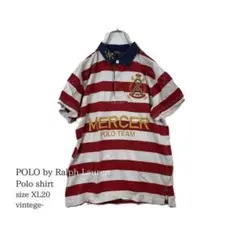 希少 ラルフローレン 刺繍 軟ボタン ポロ競技シャツ XLマルチ