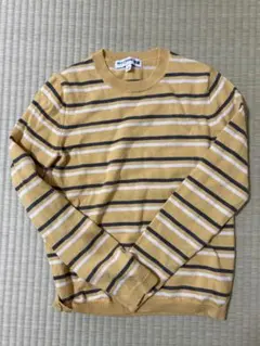 UNIQLO イエロー ストライプ 長袖ニット M