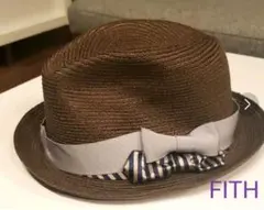 FITH　フィス　ストローハット 茶 L　秋も◎　麦わら帽子　未使用のサムネイル
