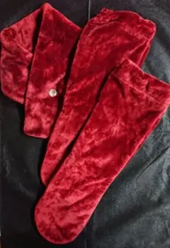 COMME CA DU MODE ベロアネックウォーマー &ルームソックス