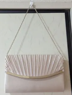 3WAY パーティーバッグ ベージュ クラッチ 結婚式 二次会 上品