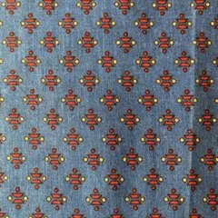 幾何学模様 綿生地 ネイビー 系 114×56㎝