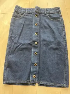 ボタン付きデニムスカート Sサイズ