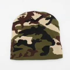 ビーニー　ニット帽　y2kグランジ　ストリート　迷彩　韓国　アメカジ