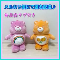 新品☆【ケアベア】ピンク＆オレンジ超BIGぬいぐるみ6 セット