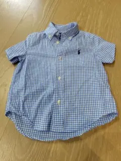 Ralph Lauren 半袖シャツ ギンガムチェック 3/3T