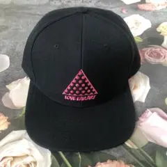 【LOVE EAR ART】HRCSイベント限定 キャップ ブラック ピンク刺繍