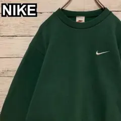 904【人気Lサイズ】ナイキ♤刺繍ロゴ　90s 銀タグ　希少　スウェット入手困難