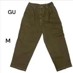 GUシェフパンツワイドパンツカーキオリーブMメンズ
