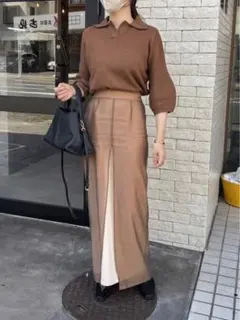lawgy sheer layered slit skirtのサムネイル