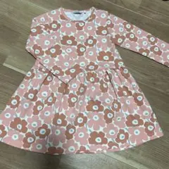 ぴあのさまY326美品✨marimekko 花柄ワンピース ウニッコ ピンク