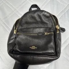 COACH レザー ミニリュック バックパック ブラック