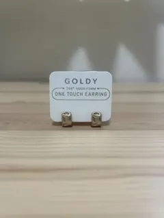【新品】GOLDY バンピーフープワンタッチ イヤリング　マットゴールドのサムネイル