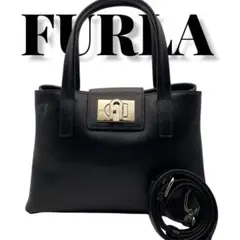 FURLA 現行 ハンドバッグ ショルダーバッグ 2way ターンロック 極美品