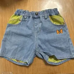 ベビードール　ショートパンツ　キッズ　デニム地　120 女児