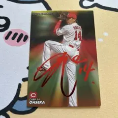 プロ野球チップス カープ 大瀬良大地 赤 サイン入り