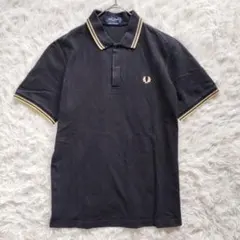 【美品】フレッドペリー 半袖ポロシャツ M12 イングランド製 月桂樹ロゴ LL