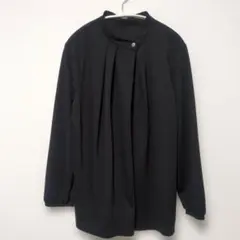 美品 ドゥクラッセ フロントタック ブラウス M 黒 スタンドカラー とろみ感のサムネイル