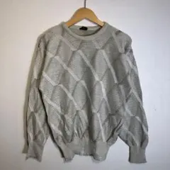 90's vintage 3D knit ベージュ 美品