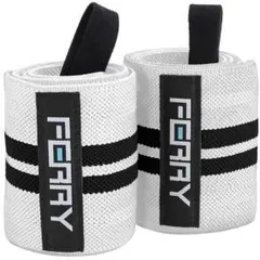 リストラップ ウエイトトレーニング （2枚組）60cm ホワイト/ブラック 白黒