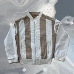 【匿名配送】ジップ　ナイロンジャケット　ベージュ　内ポケット付き