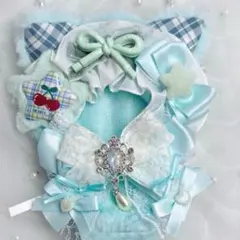 10cm ちびぐるみ ぬい服 水色 チェック柄 推しぬい #6 - メルカリ