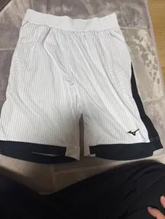 Mizuno バドミントン用パンツ Mサイズ ホワイト/ブラック
