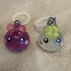 【匿名発送】ほっぺちゃん めじるしアクセサリー 紫 白 E G 2点セット