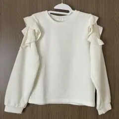 COLZA フリル付きホワイトニット