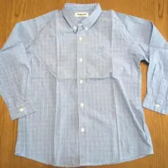 ファミリア　ボタンダウンシャツ　130 水色