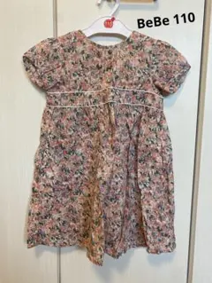BeBe ワンピース　花柄　ワンピ　ピンクわんぴ　スカート