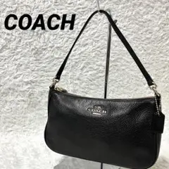 希少✨COACH コーチ ワンショルダーバッグ レザー ブラック ポーチ 肩掛け