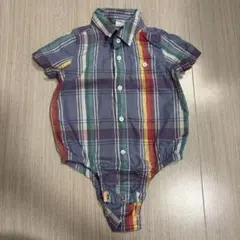 BabyGAPチェック柄 半袖ポロシャツロンパース