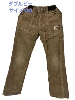 DOUBLE.B コーデュロイ長ズボン ブラウン