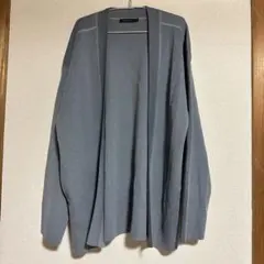 niko and ... ニコアンド ミラノリブニットカーディガン　ブルーグレー
