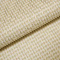 幅110×50cm＊特別セール●布 変わり千鳥柄 先染 薄ベージュ×ホワイト