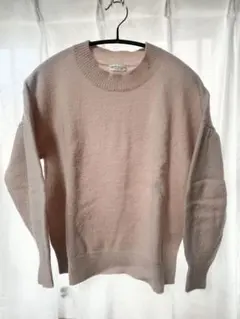 【Fサイズ】earth music&ecology ピンク ニットセーター 長袖